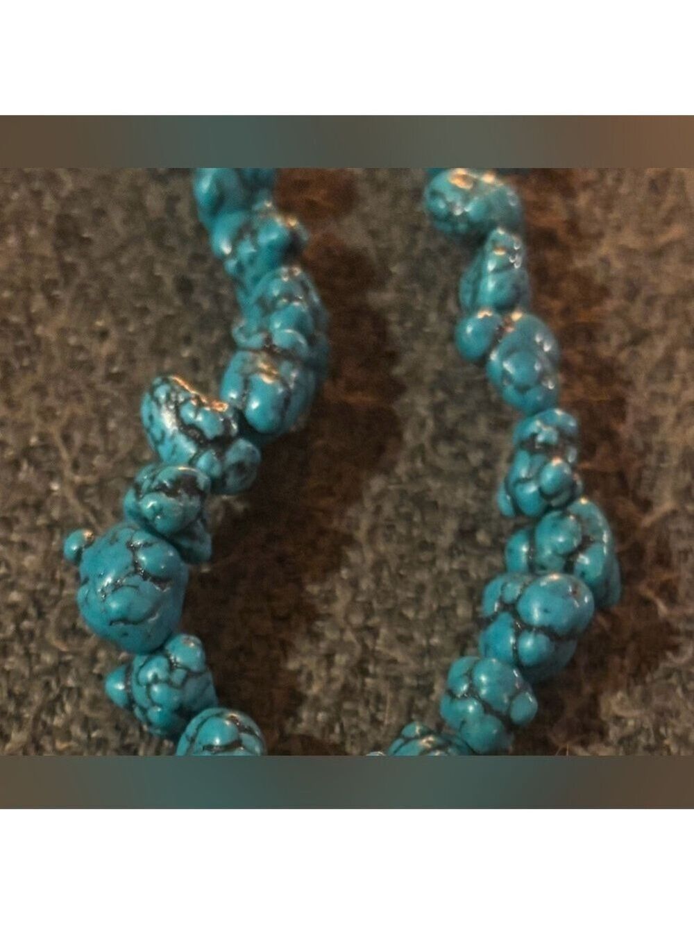 ๐ RARE 1928 Designer Turquoise Blue Stone Statement Necklace โข Crystal Medallion - Picture 11 of 14
